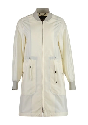 Moorer drawstring zip-fastening coat - Neutrals