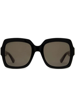 Gucci Eyewear Web-stripe square-frame sunglasses - Black