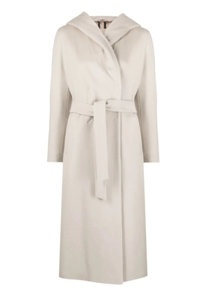 Herno hooded virgin-wool coat - Neutrals