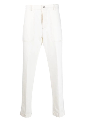 Peserico straight-leg stretch-cotton trousers - Neutrals