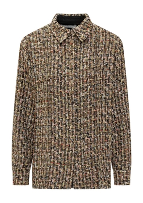 IRO tweed-effect woven shirt - Brown