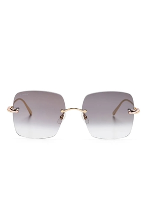 Cartier Eyewear oversize-frame sunglasses - Gold