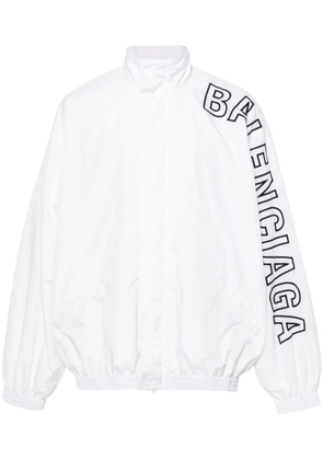 Balenciaga logo-embroidered jacket - White