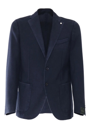 BRANDO buttoned patch-pocket blazer - Blue