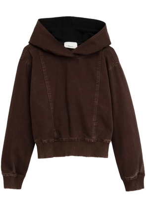 3.1 Phillip Lim panelled denim hoodie - Brown