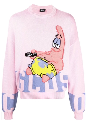GCDS illustration-print jumper - Pink