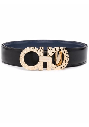 Ferragamo reversible checked Gancini-buckle belt - Black