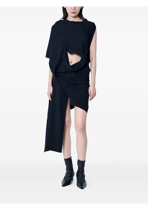 Sia Arnika draped asymmetrical mini dress - Black