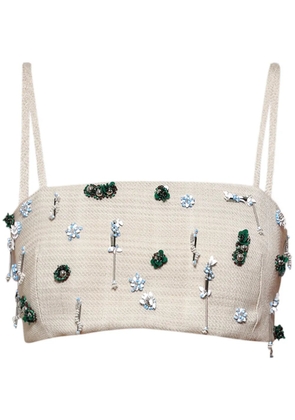 Christopher Esber Embla Beaded top - Neutrals