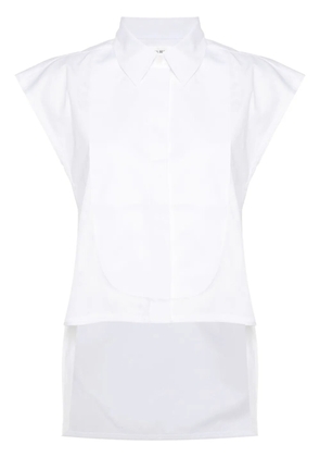 Victoria Beckham panel-detail sleeveless shirt - White