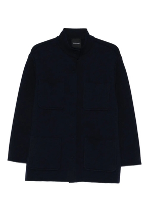 anne claire high-neck jacket - Blue
