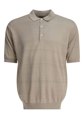 BEAMS PLUS short-sleeve hemp polo shirt - Grey