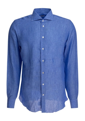 BORRIELLO NAPOLI long-sleeve linen shirt - Blue