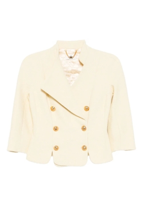 Elisabetta Franchi button-embellished tweed jacket - Yellow