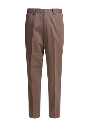 Brunello Cucinelli cotton twill trousers - Brown
