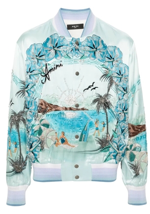 AMIRI Paradise beaded bomber jacket - Blue
