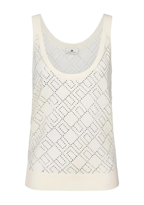 Elisabetta Franchi embroidered tank top - Neutrals