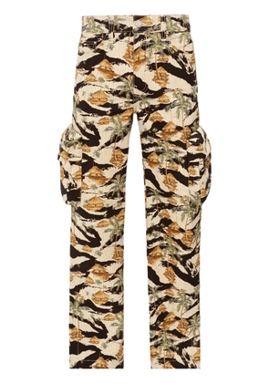 AMIRI M65 repeat palm baggy cargo pants - Brown