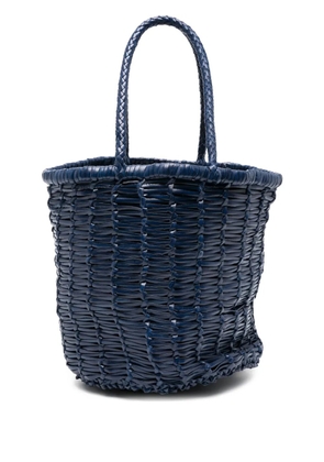 DRAGON DIFFUSION woven leather bucket bag - Blue