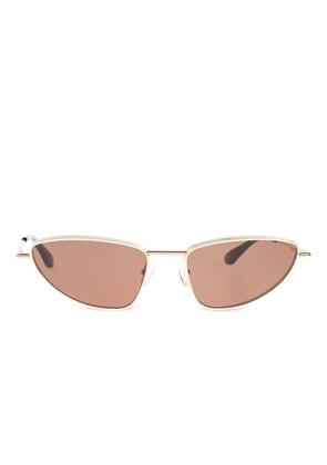 Alexander McQueen Eyewear T-bar Soft cat-eye sunglasses - Yellow