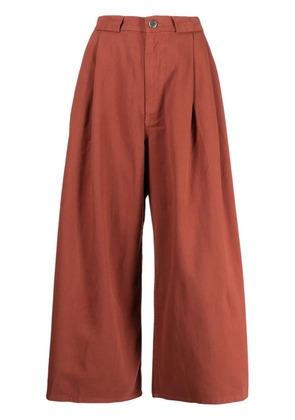 Rachel Comey wide-leg cropped cotton trousers - Red