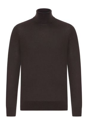 Zegna turtleneck ribbed-hem sweater - Brown