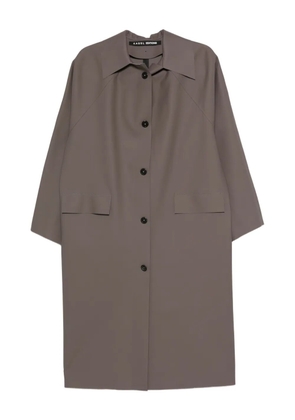 KASSL Editions flap-pocket buttoned coat - Brown