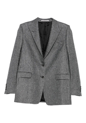 Tagliatore houndstooth wool jacket - Black