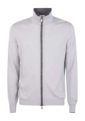 Gran Sasso high-neck zip-up cardigan - Grey