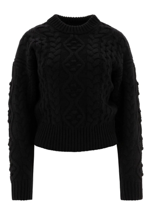 Loulou Eustace cable-knit crew-neck sweater - Black