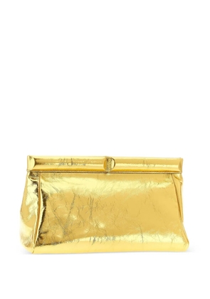ARMARIUM Eloisa debossed-logo clutch - Gold