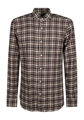 Barba checked cotton shirt - Neutrals