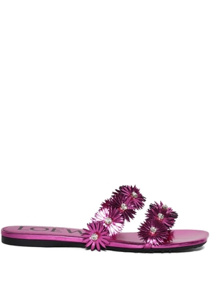 LOEWE Petal flower -rystal sandals - Pink