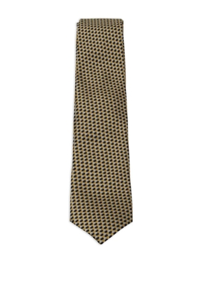 Zegna geometric-pattern tie - Yellow
