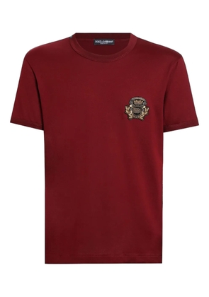 Dolce & Gabbana crest-embellished T-shirt - Red