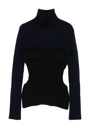 Jean Paul Gaultier merino wool-blend top - Black
