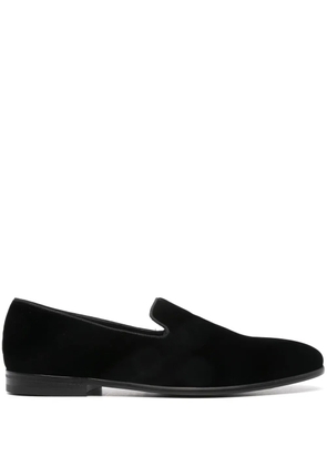 Doucal's velvet loafers - Black