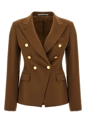Tagliatore double-breasted peak-lapel blazer - Brown