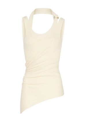 Jean Paul Gaultier twisted double-layer tank top - Neutrals