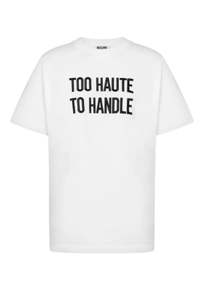 Moschino lettering-print cotton T-shirt - White