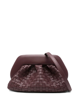 Themoirè gathered-detail woven clutch