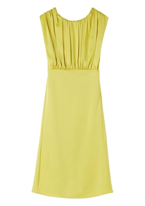 Jil Sander gathered sleeveless midi dress - Green