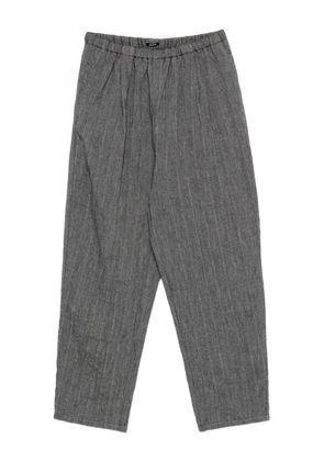 Apuntob elastic-waistband striped trousers - Grey
