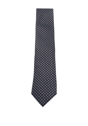 Zegna geometric-pattern tie - Brown