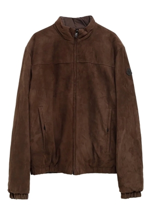 Moncler suede jacket - Brown