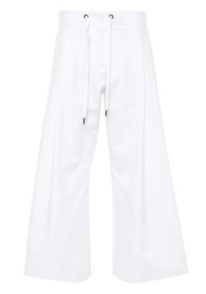 Brunello Cucinelli pleat-detail cropped trousers - White
