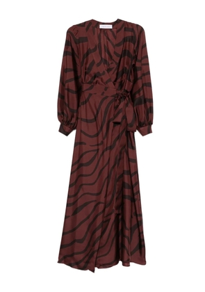 Raquel Diniz zebra-print wrap dress - Red