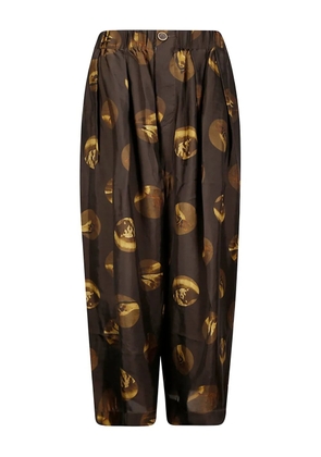 Uma Wang poetic printed trousers - Brown