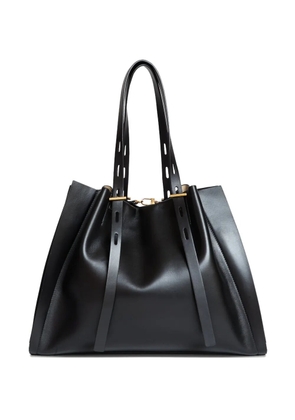 MINO BOSSI cut-out leather Pauola shoulder bag - Black