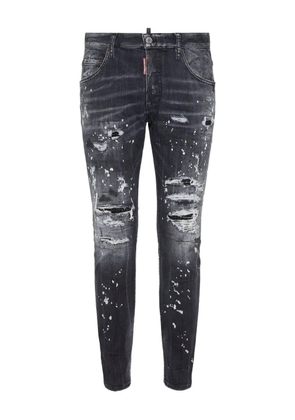 DSQUARED2 Diamond Skater paint-splatter distressed jeans - Blue